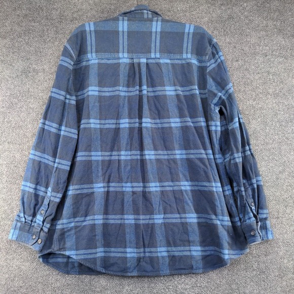 Anchorage Men's Button-Up Shirt Blue XL Long Sleeve Plaid Flap Pockets Flannel - Picture 5 of 11